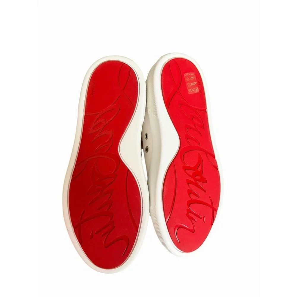 Christian Louboutin Women’s Platform Sneakers Vieira White Size 37.5 Designer